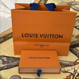Louis Vuitton Orange Box with Blue handles